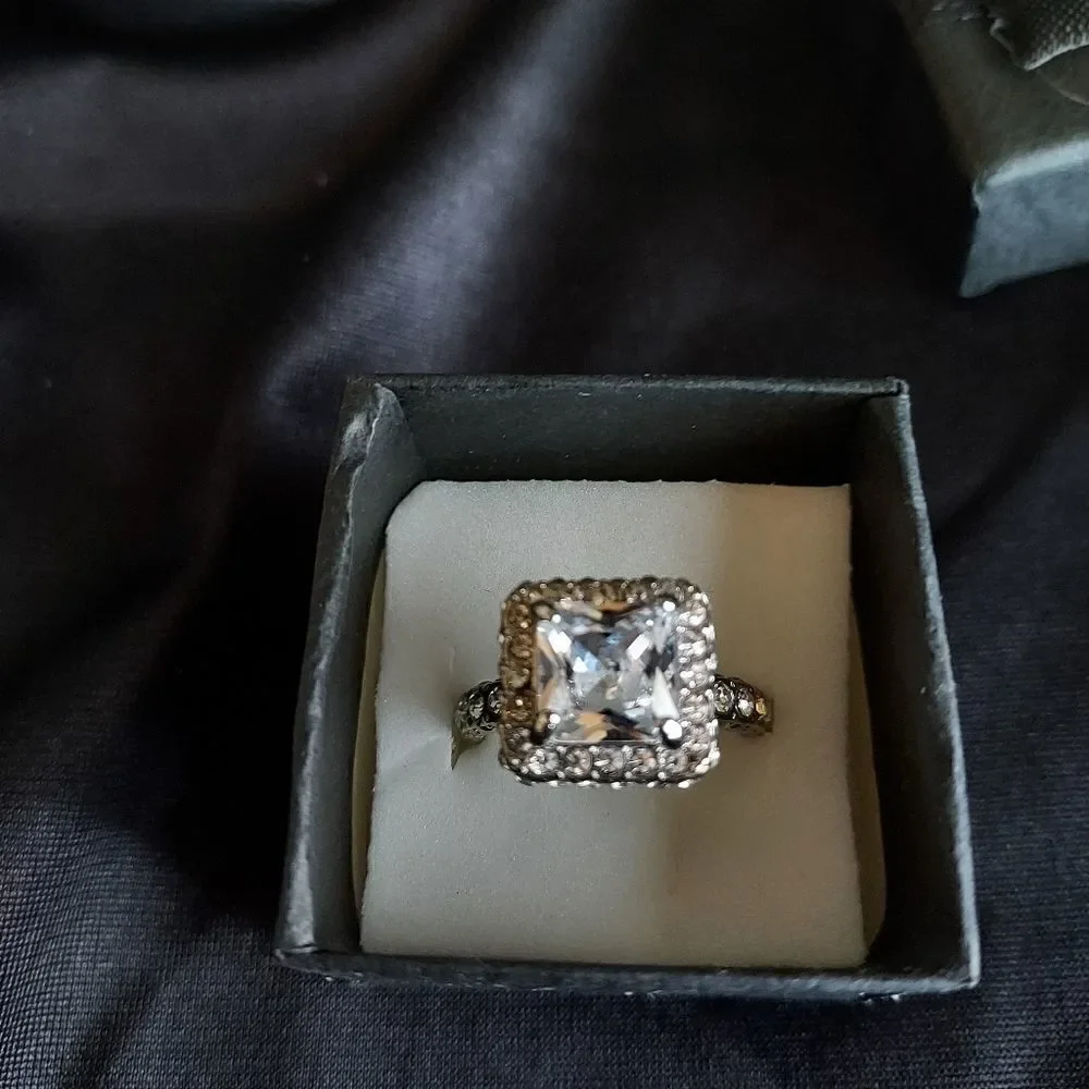 Princess Cut Cushion Diamond Ring
